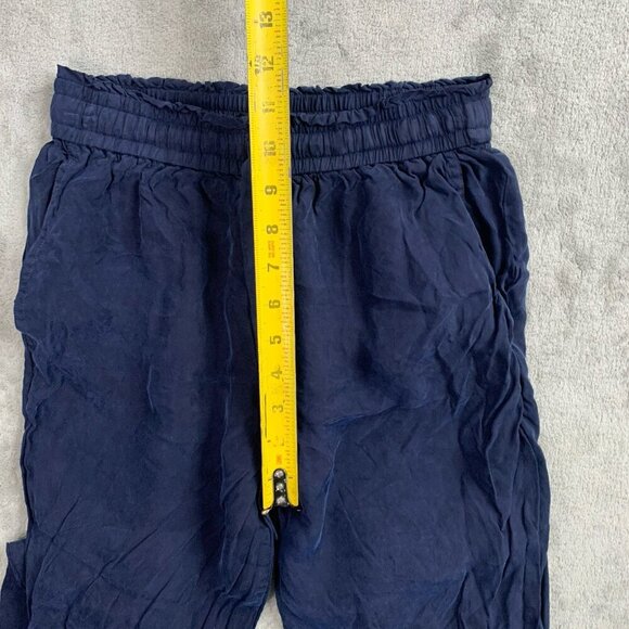 Jenni Kayne Pants Womens XS Navy Blue Rio Elastic Waist Drawstring Cupro Casual - Picture 6 of 12